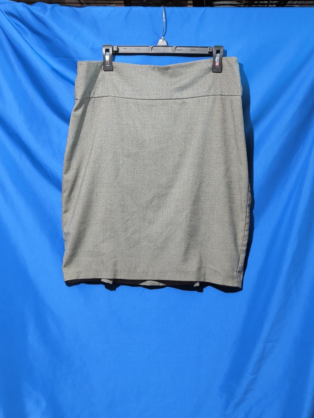 Toto Collection Tailored 1XL Mini Skirt in Light Gray With Gathered Back